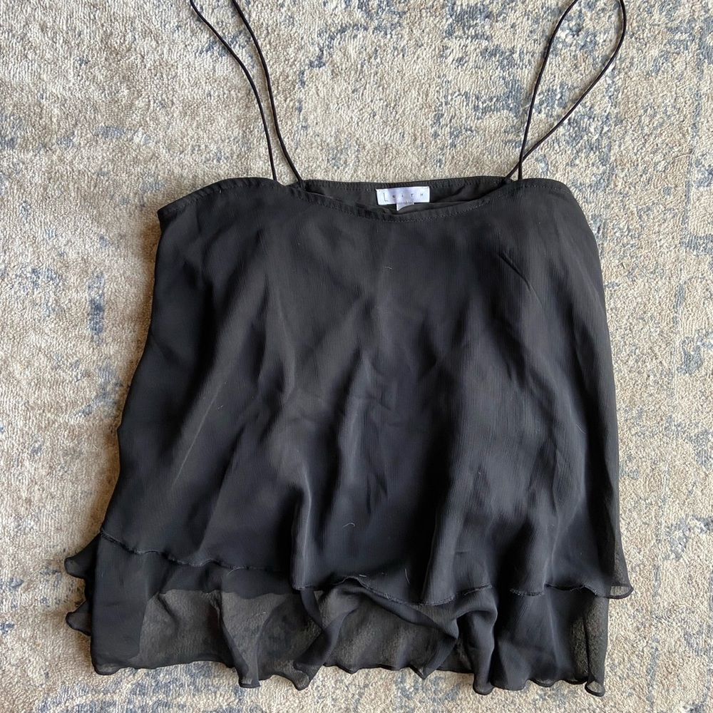 Leith Crop Black tank